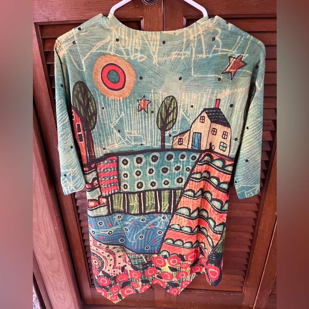 Uniquely Patterned Tunic Style Top - image 2